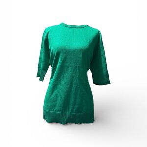 Melissa Paige Pepper Green Knit Top XL NWT Bright Bold Minimalist Summer Sweater